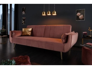 SOFA ROZKŁADANA DIVANI CIEMNORÓŻOWA 215 CM