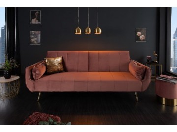 SOFA ROZKŁADANA DIVANI CIEMNORÓŻOWA 215 CM