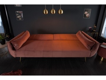 SOFA ROZKŁADANA DIVANI CIEMNORÓŻOWA 215 CM