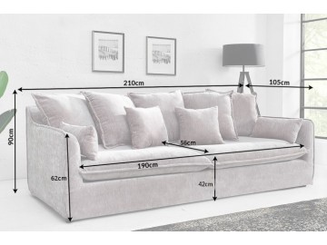 SOFA 3-OSOBOWA HEAVEN TAUPE 210 CM