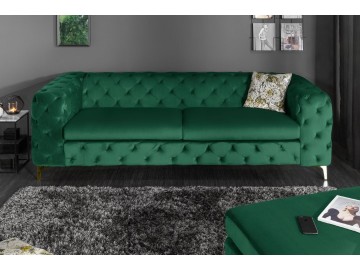 SOFA 3-OSOBOWA MODERN BAROCK ZIELONA 240 CM