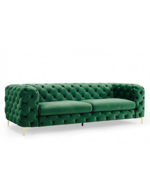 SOFA 3-OSOBOWA MODERN BAROCK ZIELONA 240 CM