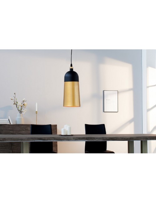 LAMPA WISZĄCA MODERN CHIC I 31 CM - CZARNO ZŁOTA