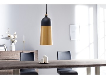 LAMPA WISZĄCA MODERN CHIC I 31 CM - CZARNO ZŁOTA