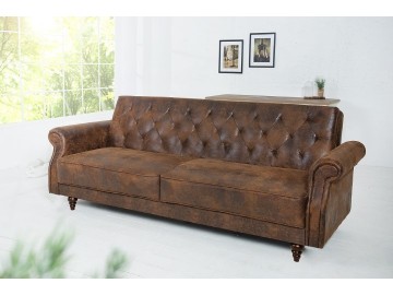 SOFA ROZKŁADANA MAISON 220X95 CM BRĄZOWA