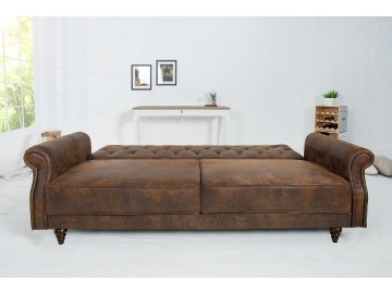 SOFA ROZKŁADANA MAISON 220X95 CM BRĄZOWA