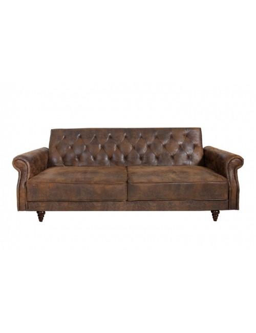 SOFA ROZKŁADANA MAISON 220X95 CM BRĄZOWA