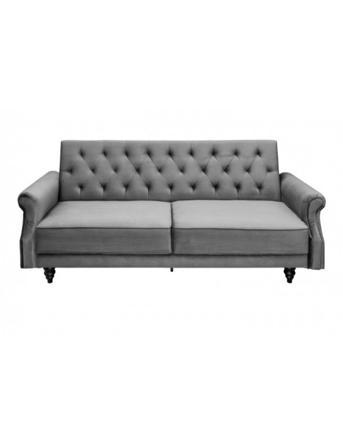 SOFA ROZKŁADANA MAISON 220X95 CM SZARA WELUR