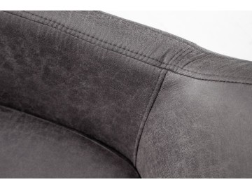 SOFA 2-OSOBOWA CHESTERFIELD CIEMNOSZARA 150 CM