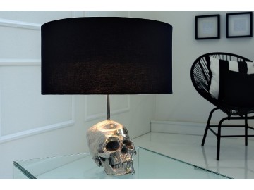 LAMPA STOŁOWA SKULL CZARNA