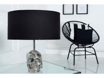 LAMPA STOŁOWA SKULL CZARNA