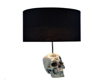 LAMPA STOŁOWA SKULL CZARNA