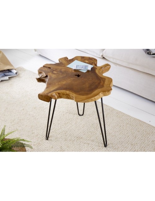 STOLIK KAWOWY WILD 55 CM TEAK