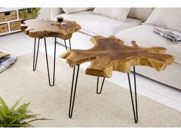 STOLIK KAWOWY WILD 60 CM TEAK