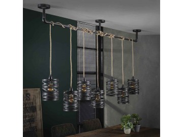 LAMPA WISZĄCA LIMBO METALOWA SZARA