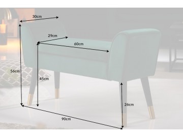 ŁAWKA SCARLETT 90 CM ZIELONA