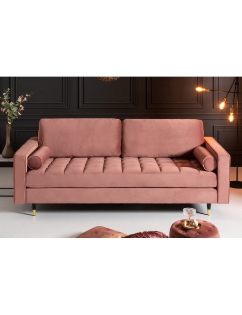 SOFA 3-OSOBOWA COSY VELVET BRUDNY RÓŻ 225 CM