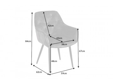 KRZESŁO MILANO CIEMNOSZARE