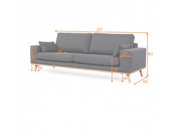 SOFA 3-OSOBOWA GRACJA 237 CM