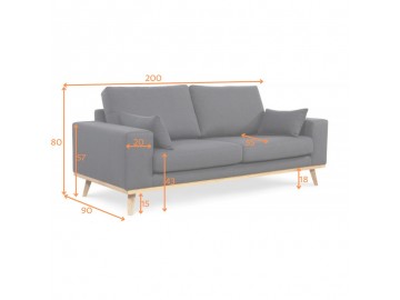 SOFA 2-OSOBOWA GRACJA 200 CM