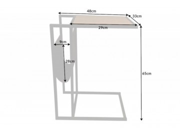 STOLIK KAWOWY LOFT 48X33 CM