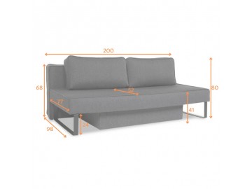 SOFA ROZKŁADANA JUVENTUS 200X98 CM