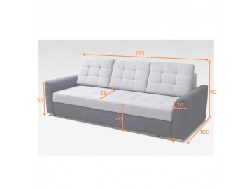 SOFA ROZKŁADANA KALIFORNIA 235X100 CM