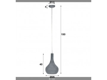 LAMPA WISZĄCA ALMAR METALOWA CZARNO-BRĄZOWA I