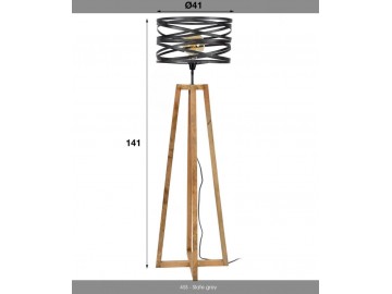 LAMPA PODŁOGOWA LIMBO METALOWA SZARA