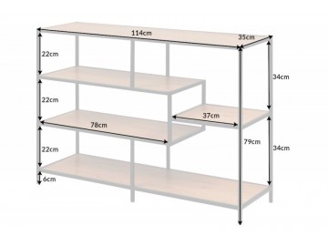 REGAŁ SLIM LINE 114X35 CM DZIKI DĄB