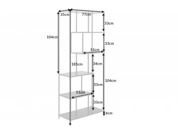 REGAŁ SLIM LINE 70X35 CM CZARNY JESION