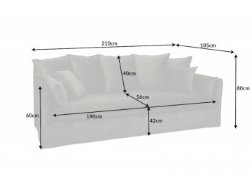 SOFA 3-OSOBOWA HEAVEN 210X105 CM ZIELONA WELUR