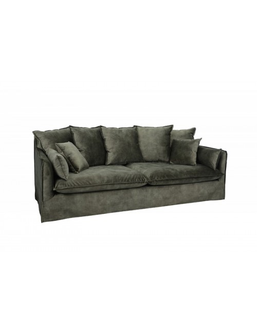 SOFA 3-OSOBOWA HEAVEN 210X105 CM ZIELONA WELUR