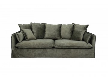 SOFA 3-OSOBOWA HEAVEN 210X105 CM ZIELONA WELUR