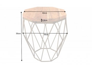 STOLIK KAWOWY DIAMOND 50X50 CM AKACJA