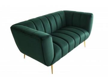 SOFA 2-OSOBOWA NOBLESSE 165X90 CM ZIELONA WELUR