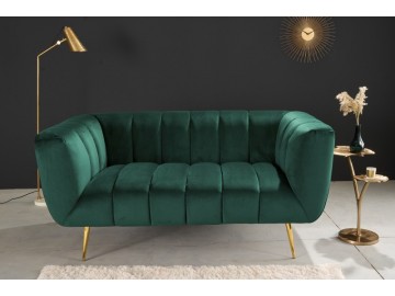 SOFA 2-OSOBOWA NOBLESSE 165X90 CM ZIELONA WELUR