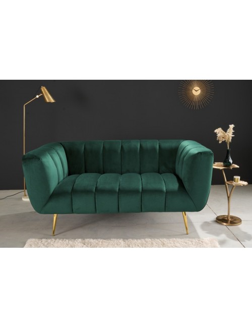 SOFA 2-OSOBOWA NOBLESSE 165X90 CM ZIELONA WELUR