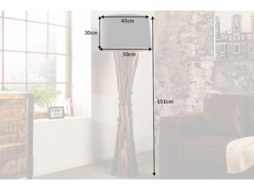 LAMPA PODŁOGOWA HARMONY NATURE 150 CM CZARNA