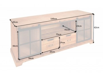 SZAFKA RTV HERITAGE 160X45 CM JODŁA