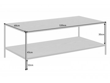 ZESTAW 2 STOLIKÓW KAWOWYCH SLIM LINE 120X60 CM CZARNY JESION