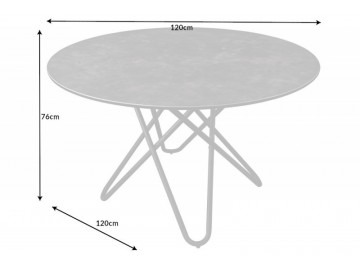 STÓŁ CIRCULAR 120 CM CERAMIKA ANTRACYT