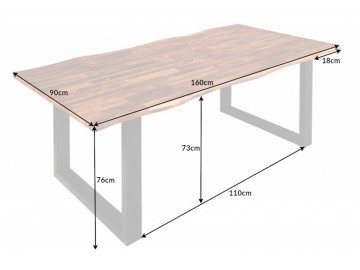STÓŁ GENESIS 160X90 CM AKACJA BRĄZOWY