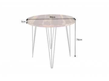 STÓŁ MAKASSAR 80 CM PALISANDER INDYJSKI