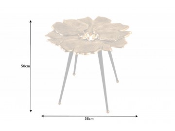 STOLIK KAWOWY GINGKO 58x58 CM ZŁOTY