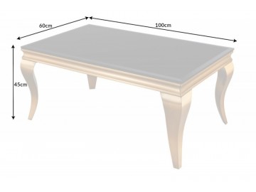 STOLIK KAWOWY MODERN BAROCK 100X60 CM ZŁOTY