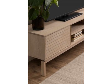 SZAFKA RTV LINLEY 160X40 CM DĄB BIELONY