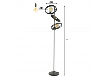 LAMPA PODŁOGOWA ARES II METALOWA