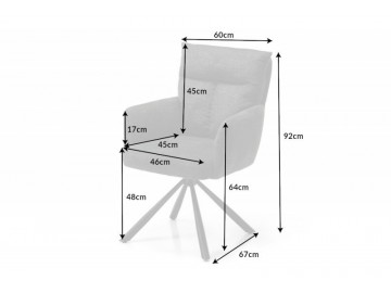OBROTOWE KRZESŁO BIG GEORGE CIEMNOSZARE