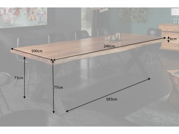 STÓŁ MAMMUT X 240X106 CM AKACJA MIODOWA